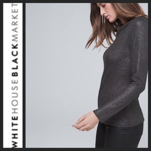 🔥SALE🔥 NWT WHBM Draped Metallic Knit Top
